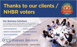 Thanks To Our Clients / NHBR Voters
