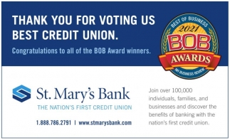 ThankYou For Voting Us Best Credit Union