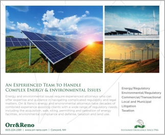 An Experienced Team To Handle Complex Energy & Environmental Issues