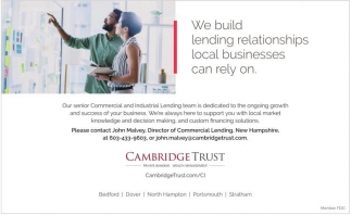 We Build Lending Relationships Local Businesses Can Rely On
