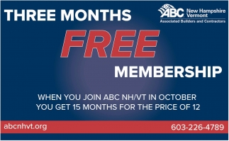 Three Months Free Membership