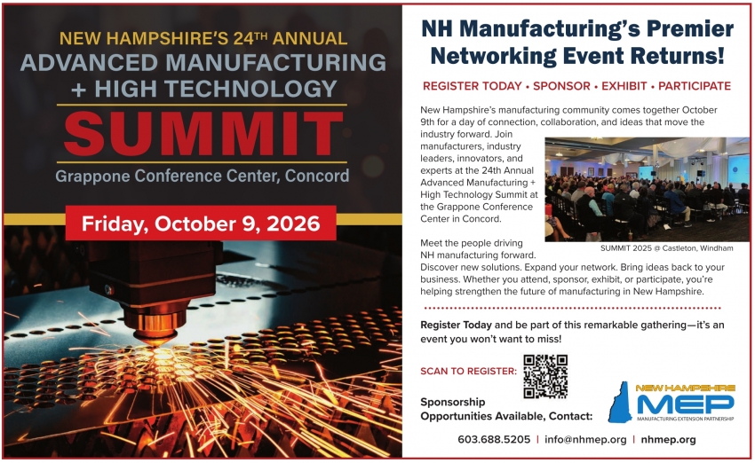 New Hampshire's 24th Annual Advanced Manufacturing + High Technology Summit
