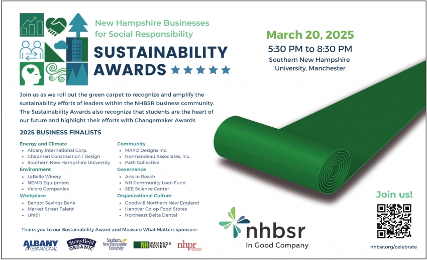 New Hampshire Businesses for Social Responsibility Sustainability Awards (March 20, 2025)