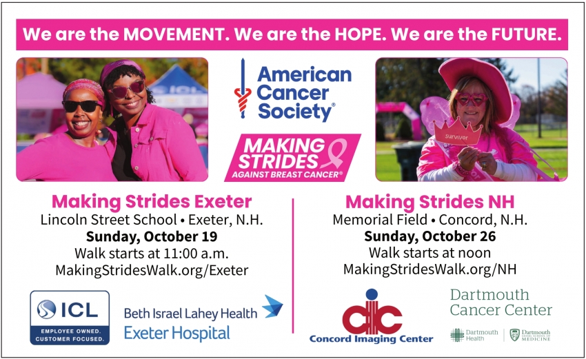 Making Strides Against Breast Cancer (October 19 & 26, 2025)