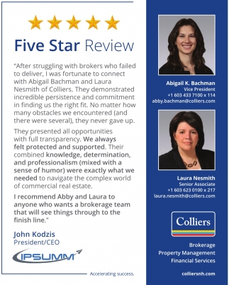 Abigail K. Bachman / Laura Nesmith - Colliers
