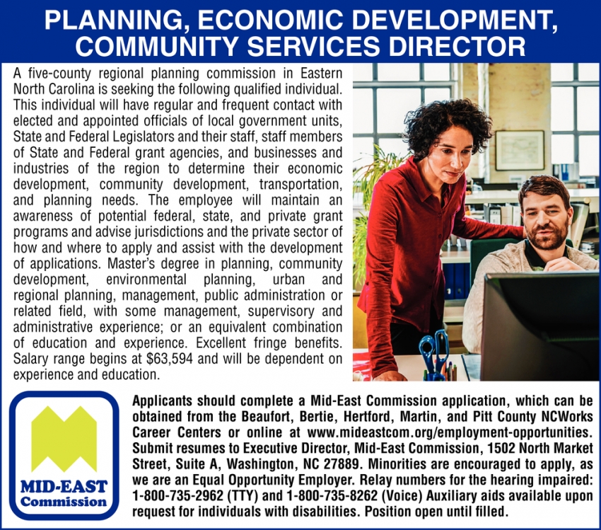 Planning, Economic Development, Community Services Director
