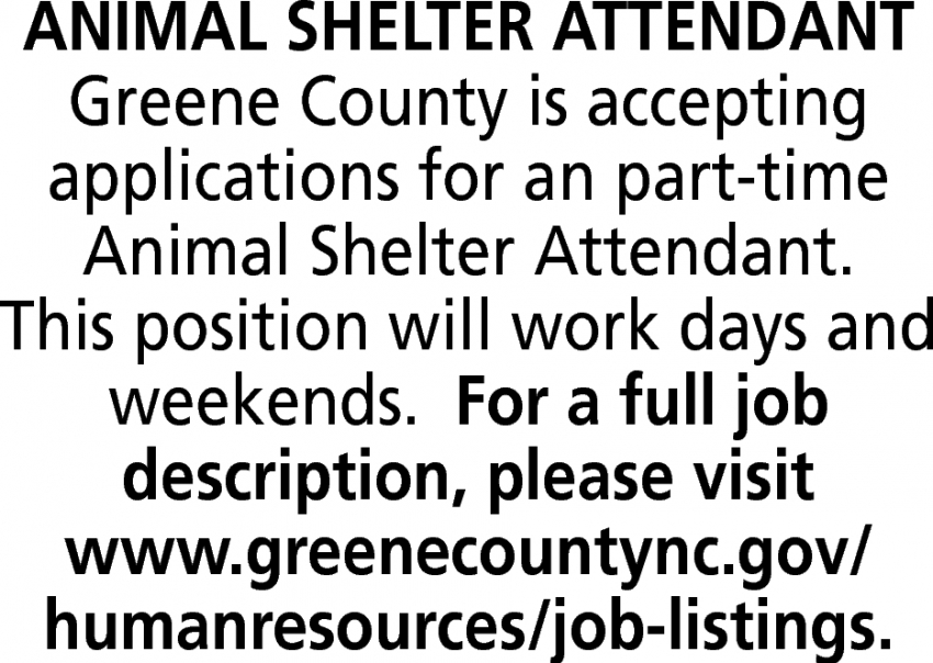 Animal Shelter Attendant