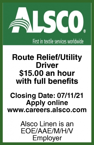 Route Relief, Utility Driver