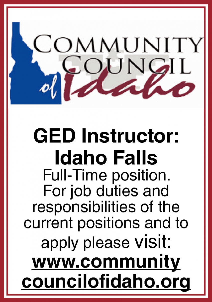 GED InstructorGED Instructor: Idaho Falls