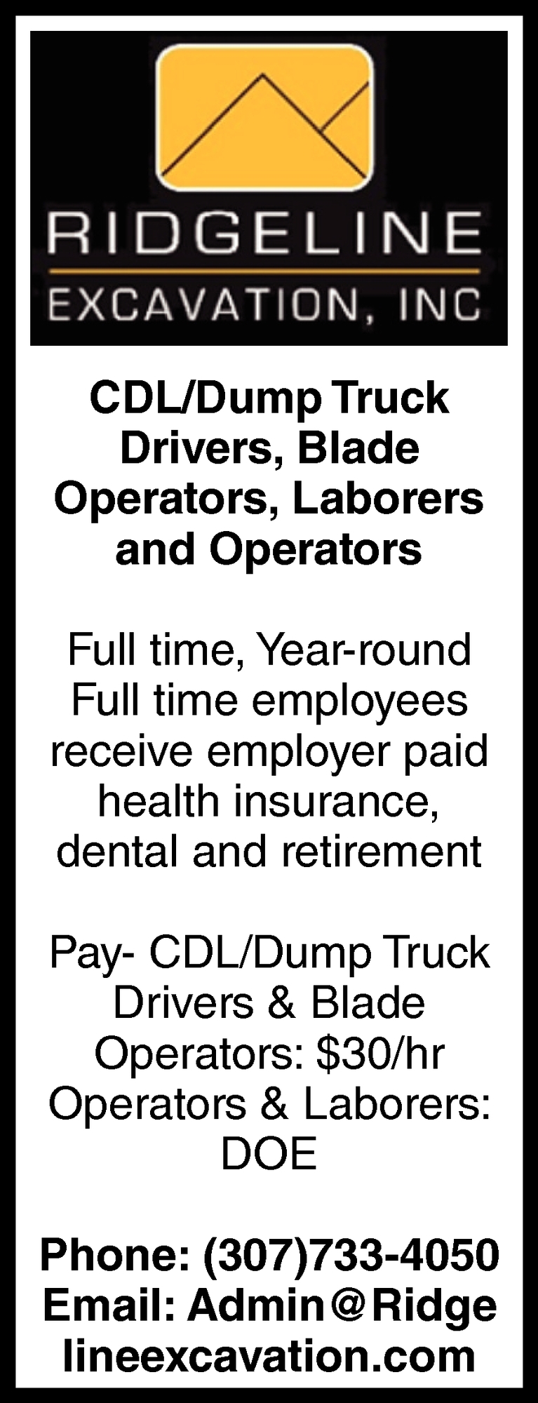 CDL/Dump Truck Drivers