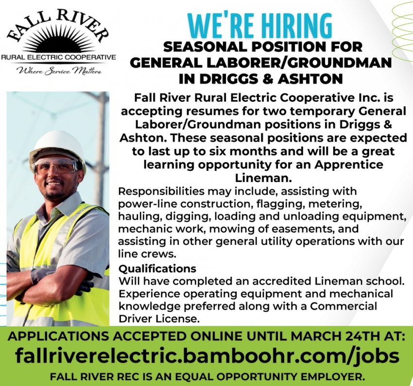 General Laborer/Groundman