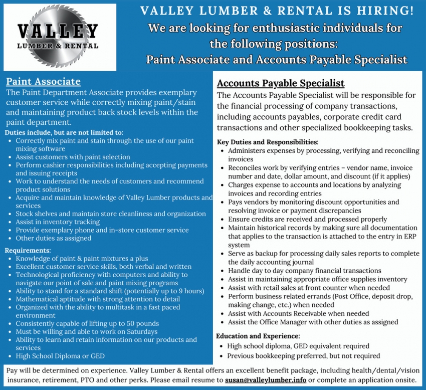 Valley Lumber & Rental