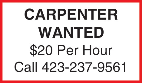 Carpenter Wanted