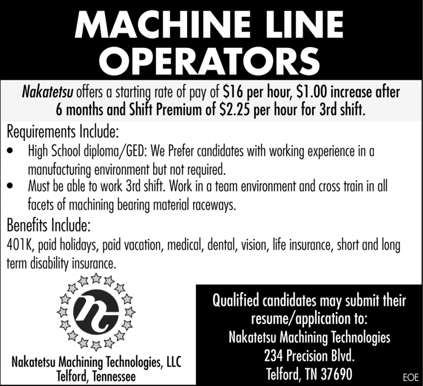 Machine Line Operators