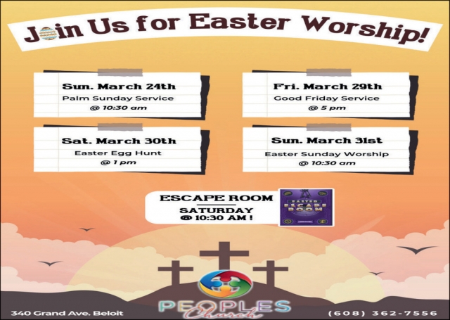 Join Us For Easter Worship!, Peoples Church