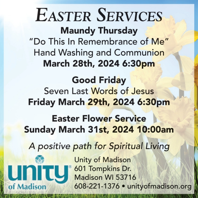 Easter Services, Unity of Madison, Madison, WI