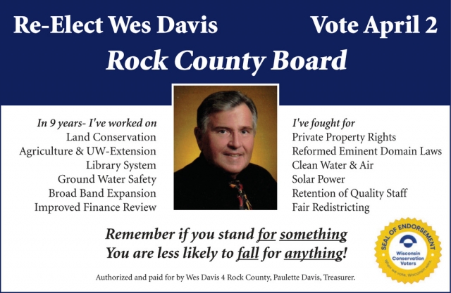 Re-Elect, Wes Davis