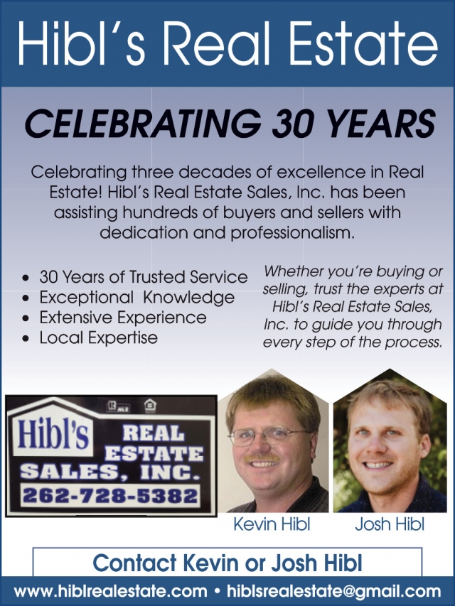 Knowledge, Experience And Local Expertise, Hibl's Real Estate Sales, Inc, Delavan, WI