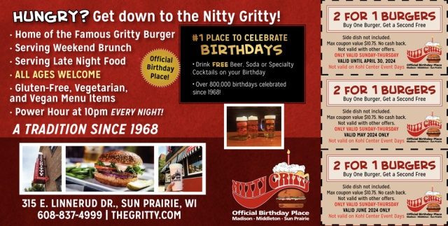 Hungry?, Nitty Gritty, Sun Prairie, WI
