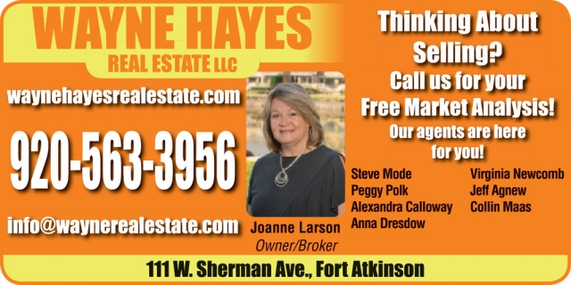 Free Market Analysis, Wayne Hayes Real Estate, LLC, Fort Atkinson, WI
