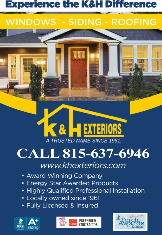 Windows - Siding - Roofing, K & H Exteriors, Roscoe, IL