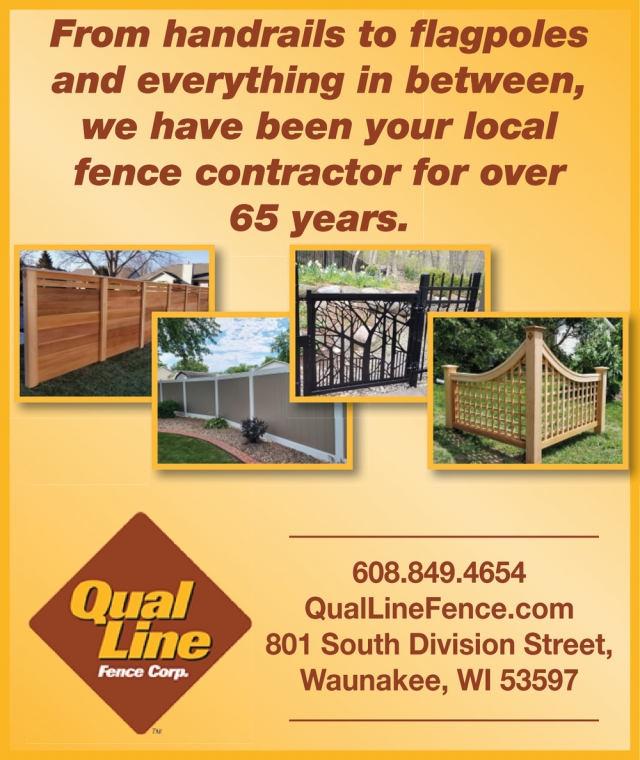 From Handrails to Flagpoles and Everything in Between, We Have Been Your Local Fence Contractor for Over 65 Years, Qual Line Fence Corp, Waunakee, WI