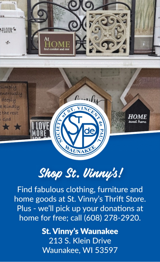 Shop St. Vinny's!, Society of St. Vincent de Paul - Waunakee, Waunakee, WI