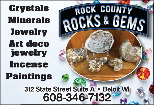 Crystals - Minerals - Jewelry, Rock County Rocks & Gems, Beloit, WI