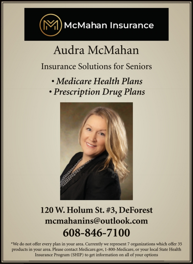 Insurance Solutions For Seniors, McMahan Insurance: Audra McMahan, De Forest, WI