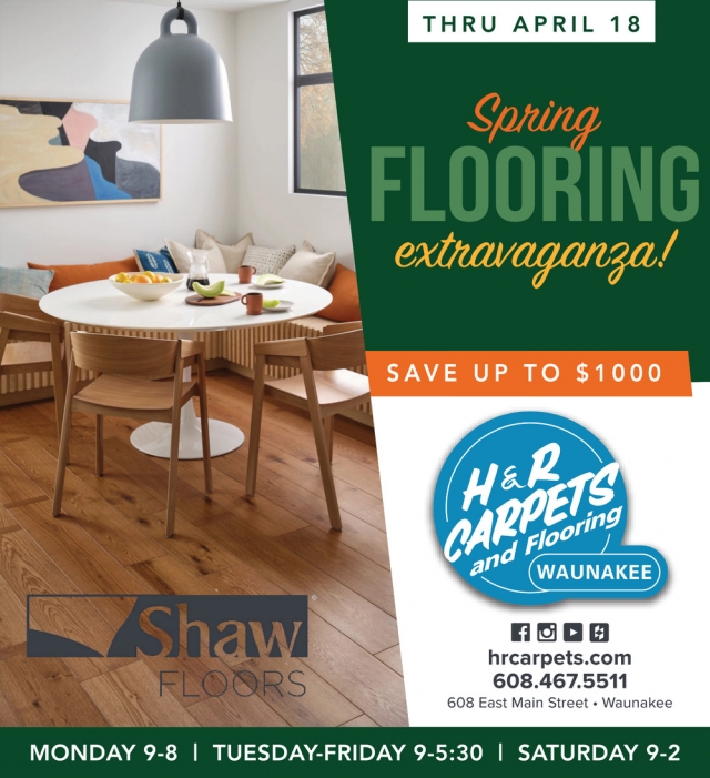Spring Flooring Extravaganza!, H&R Carpets Inc, Waunakee, WI
