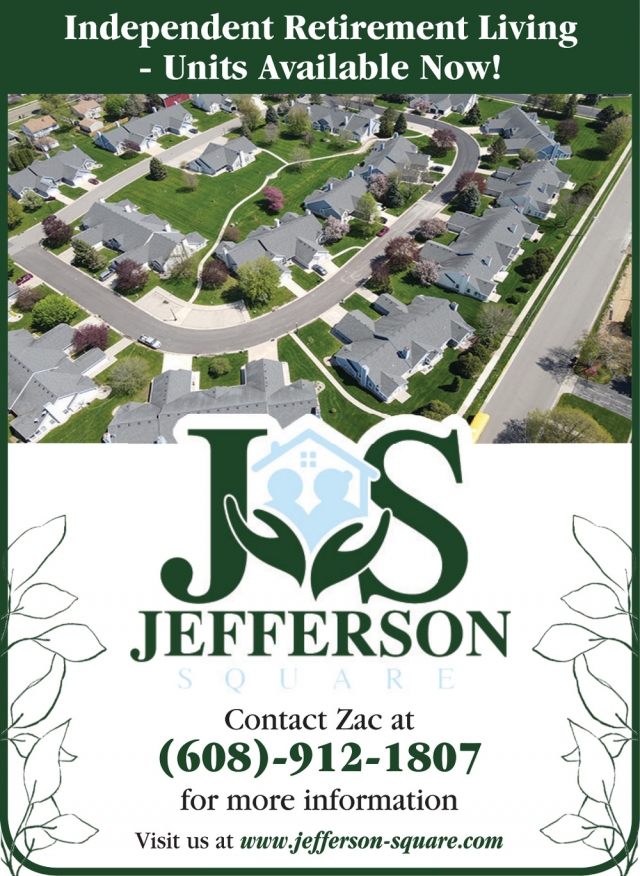 Independent Retirement Living, Jefferson Square, Deforest, WI