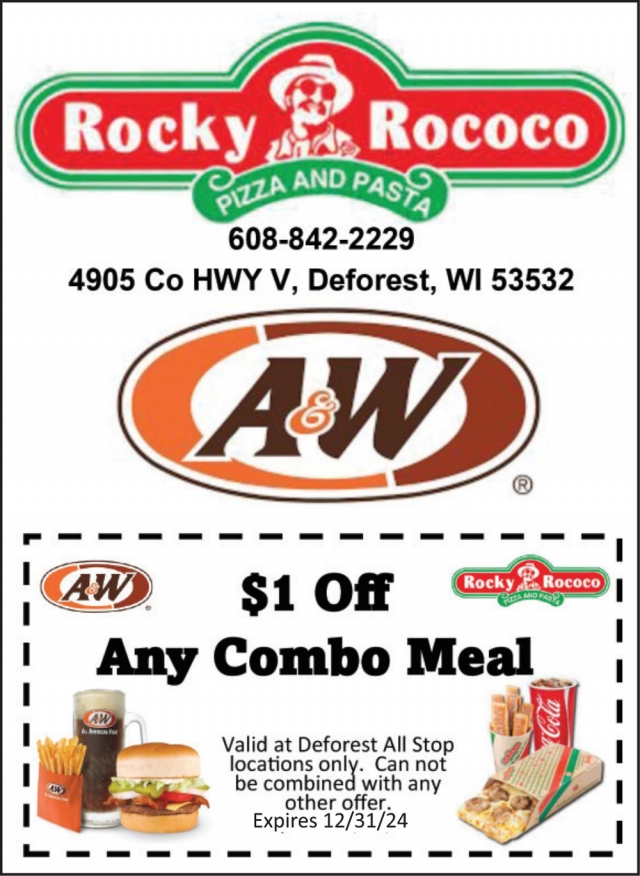 $1 OFF Any Combo Meal, A&W - Deforest