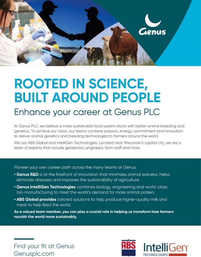 Rooted In Science, Built Around People, Genus plc, Waunakee, WI