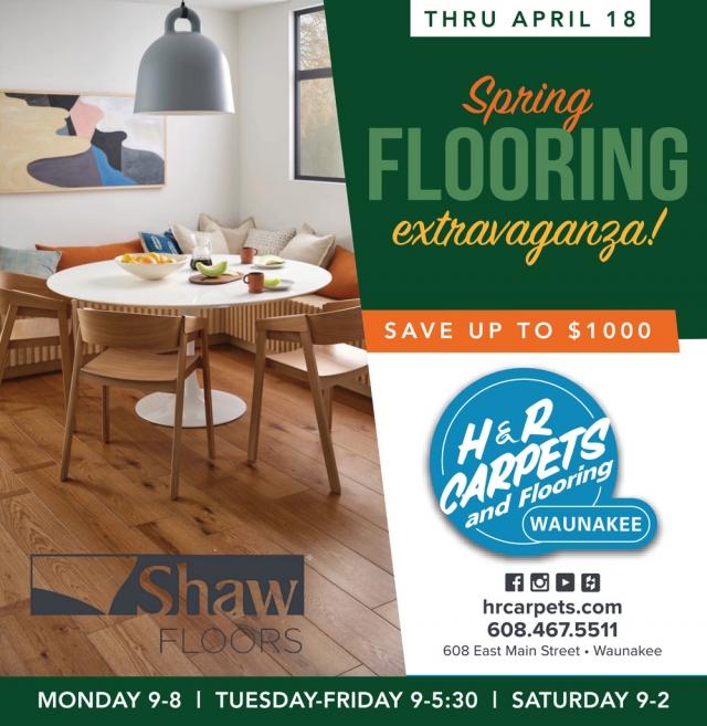 Spring Flooring Extravaganza!, H&R Carpets Inc, Waunakee, WI