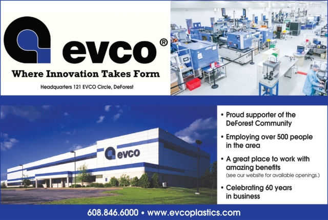 A Great Place To Work With Amazing Benefits, Evco Plastics, Deforest, WI