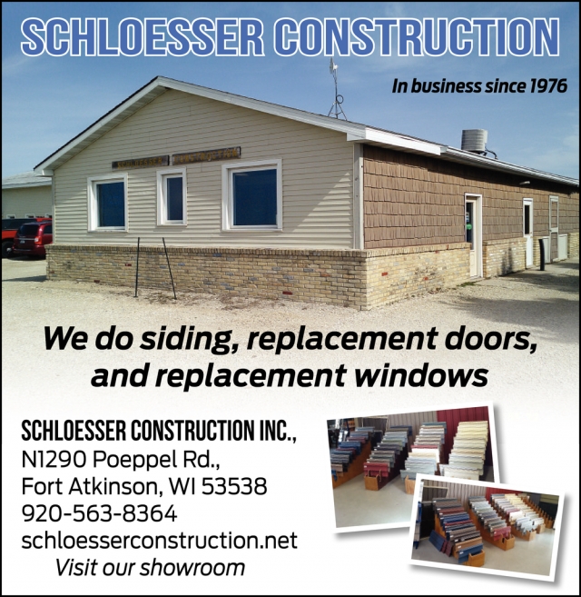 Construction Services, Schloesser Construction