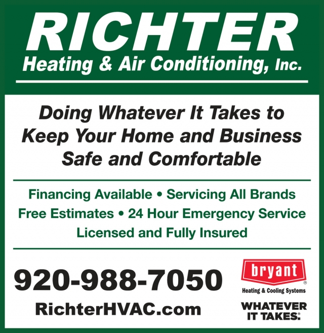 Financing Available, Richter Heating & Air Conditioning Inc., Watertown, WI