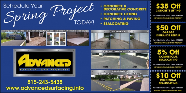 Concrete & Decorative Concrete, Advanced Pavement and Property