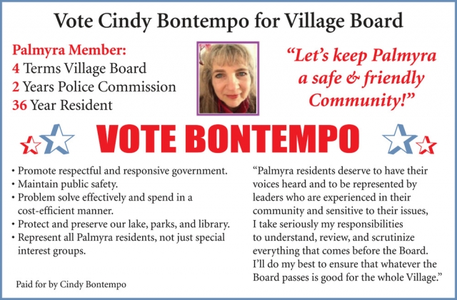 Village Board, Cindy Bontempo