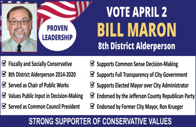 Vote April 2, Bill Maron