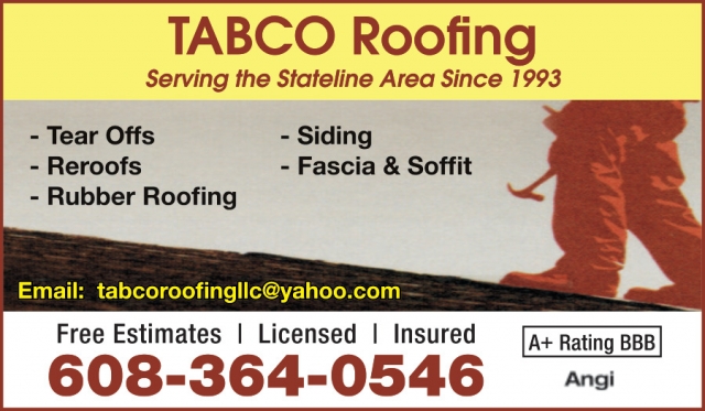 Serving the Stateline Area Since 1993, Tabco Roofing, LLC, Beloit, WI