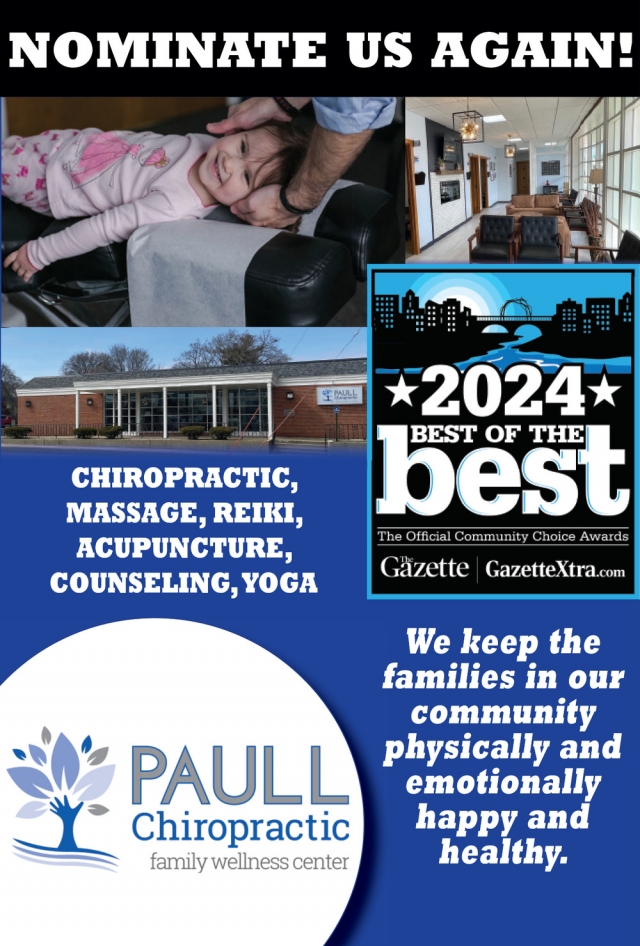 Nominate Us Again!, Paull Chiropractic at Rivers Edge, Janesville, WI
