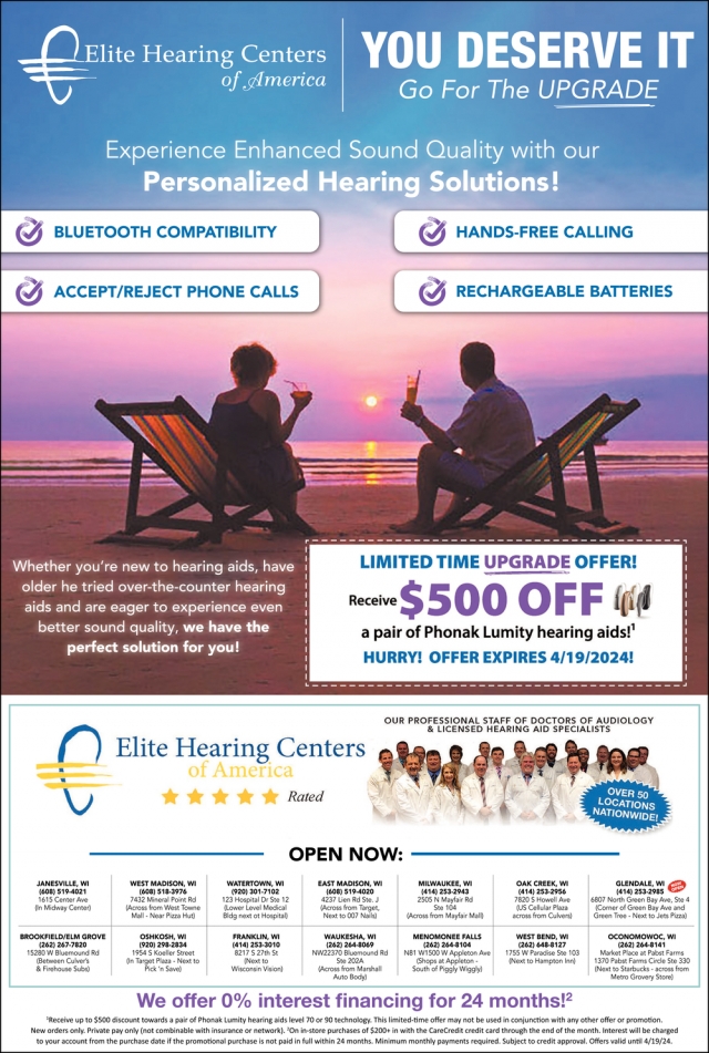 Personalized Hearing Solutions!, Elite Hearing Centers of America, Waukesha, WI