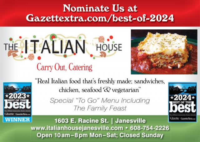 Real Italian Food, The Italian House, Janesville, WI