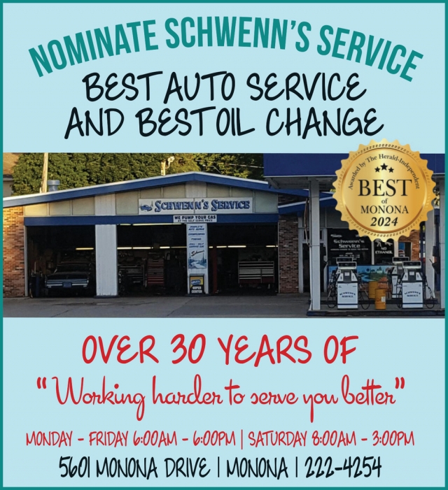 Best Auto Service and Best Oil Change, Schwenn's Service, Monona, WI