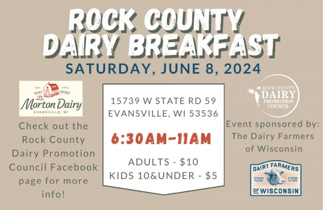 Check out The Rock County Dairy Promotion, Rock County Dairy Breakfast (June 8, 2024)