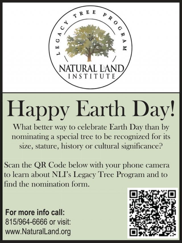 Happy Earth Day!, Natural Land Institute