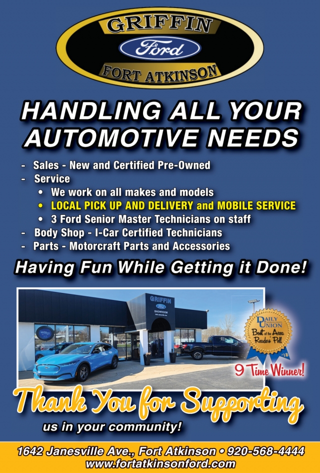 Handling All Your Automotive Needs, Griffin Ford Fort Atkinson, Fort Atkinson, WI
