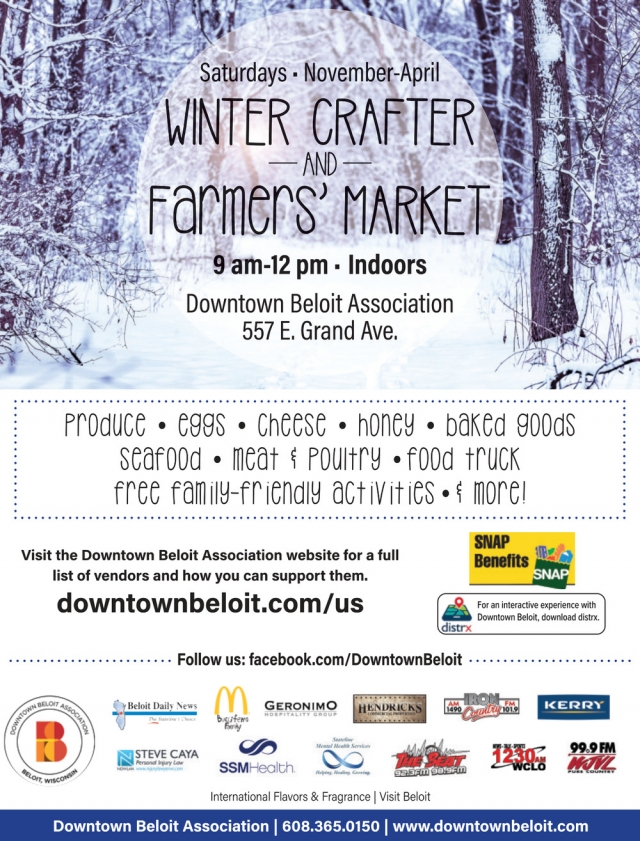 Winter Crafter and Farmers' Market, Downtown Beloit Association, Beloit, WI