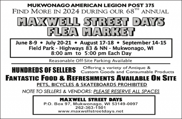 Maxwell Street Days Flea Market, Mukwonago American Legion Post 375